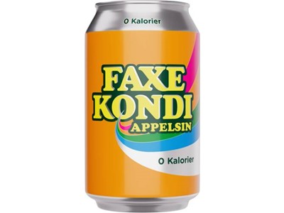 Faxe Kondi Appelsin dåse 0 kcal. 33 cl 24 stk.