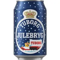 Tuborg Julebryg dåse 33 cl. 24 stk. - Dåseøl