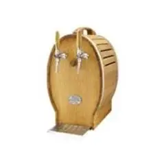 Trætønden med 2  haner incl kulsyre Træ - Lej et fadølsanlæg