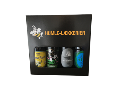 Humle-lækkerier med danske øl, 4 x 50 cl.