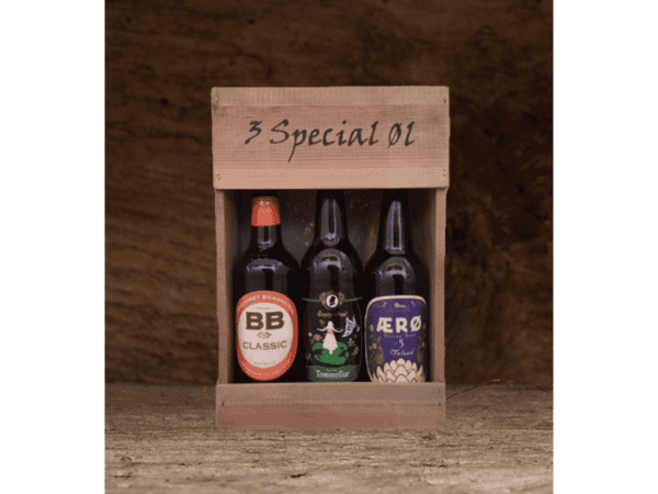 Træ/danske øl m/3x50 cl. - sæson
