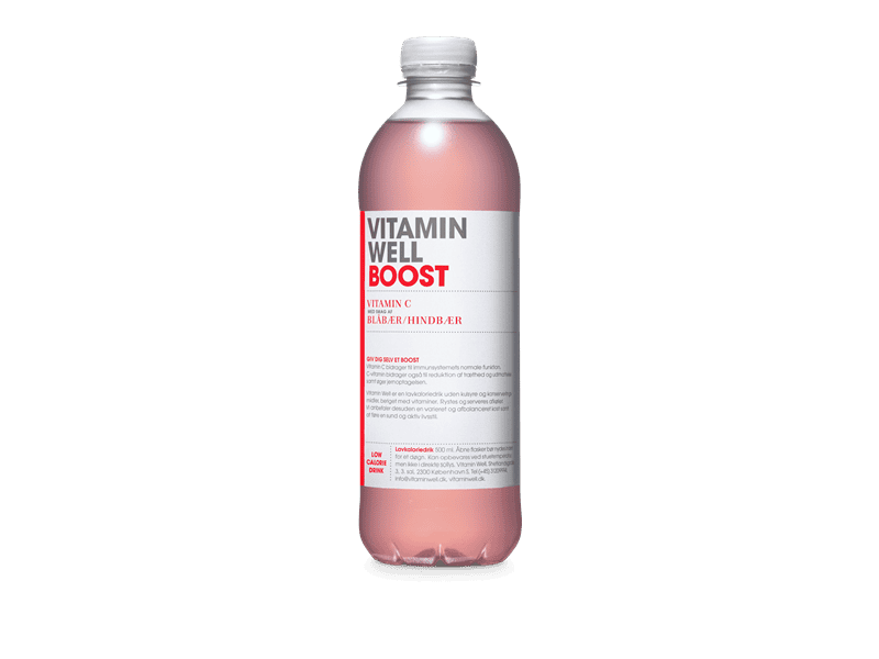 Vitamin Well, Boost blå/hi ½ lt. 12 stk.
