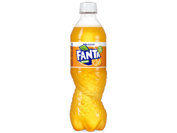Fanta  Orange  Zero sugar 50 cl. 24 stk.