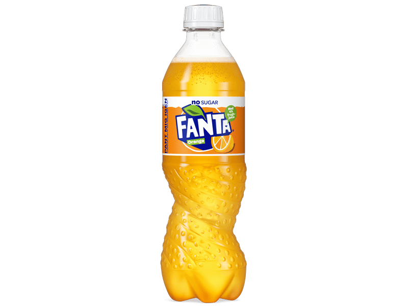 Fanta  Orange  Zero sugar 50 cl. 24 stk.